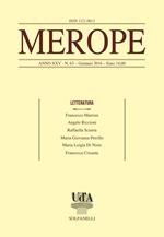Merope. Vol. 63: Letteratura.