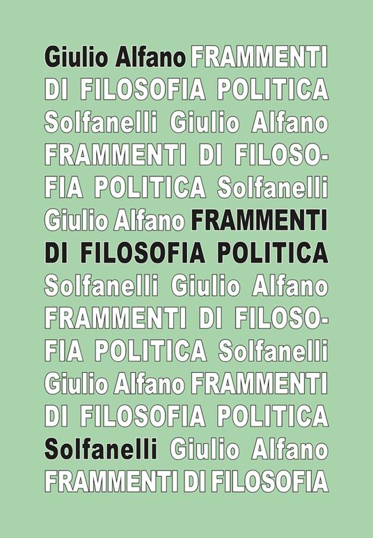 Frammenti di filosofia politica - Giulio Alfano - copertina