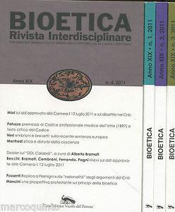 Bioetica (2011). Vol. 1 - copertina