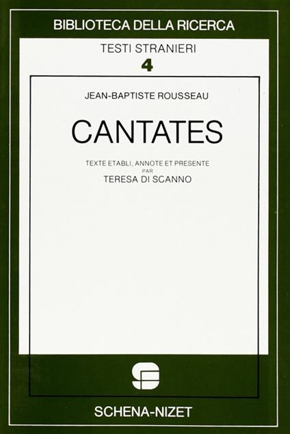 Cantates - Jean-Baptiste Rousseau - copertina
