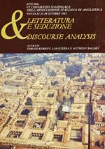 Letteratura e seduzione & discourse analysis. Atti del 6º Congresso nazionale dell'Associazione italiana anglistica