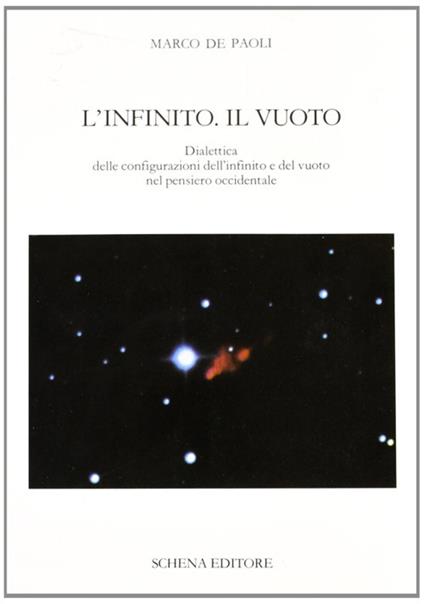 L' infinito. Il vuoto. Dialettica delle configurazioni dell'infinito e del vuoto nel pensiero occidentale - Marco De Paoli - copertina