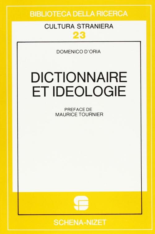 Dictionnaire et idéologie - Domenico D'Oria - copertina