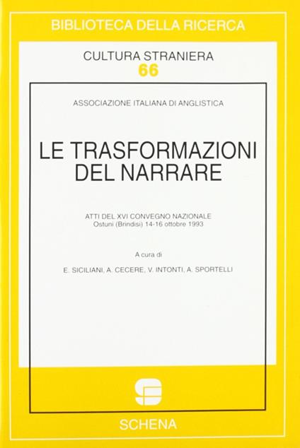 Le trasformazioni del narrare - copertina