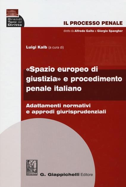 Il processo penale. «Spazio europeo di giustizia» e procedimento penale italiano. Adattamenti normativi e approdi giurisprudenziali - copertina