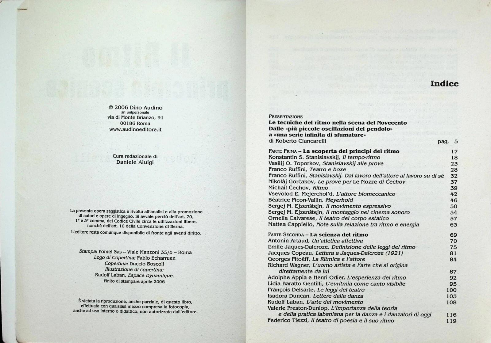 Il ritmo come principio scenico