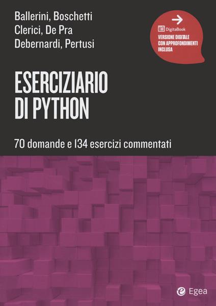 Eserciziario di Python. 70 domande e 134 esercizi commentati - copertina