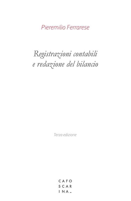 Registrazioni contabili e redazione del bilancio - Pieremilio Ferrarese - copertina