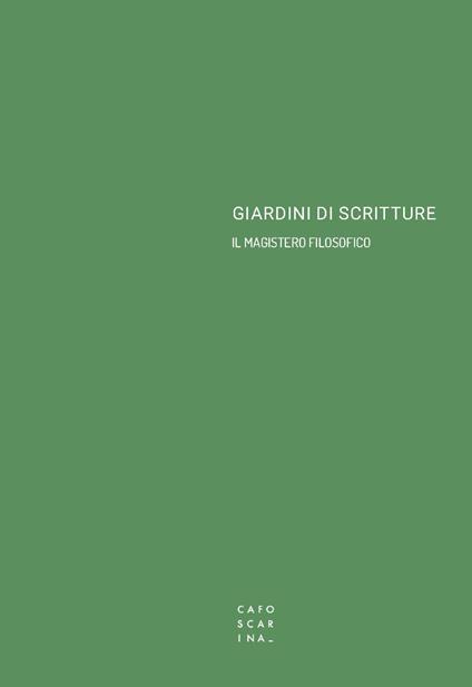Giardini di scritture. Il magistero filosofico - copertina