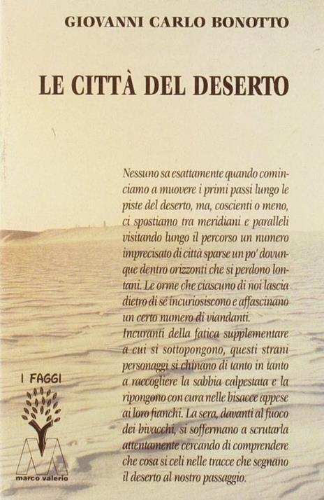 Le città del deserto - Giovanni Carlo Bonotto - copertina