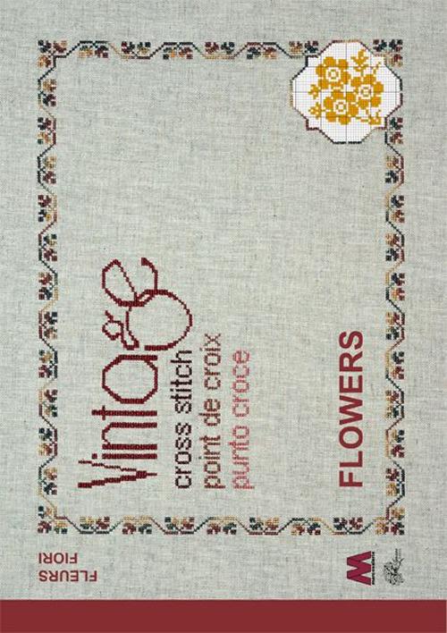 Vintage cross stitch. Flowers. Fiori. Ediz. italiana, inglese e francese - copertina