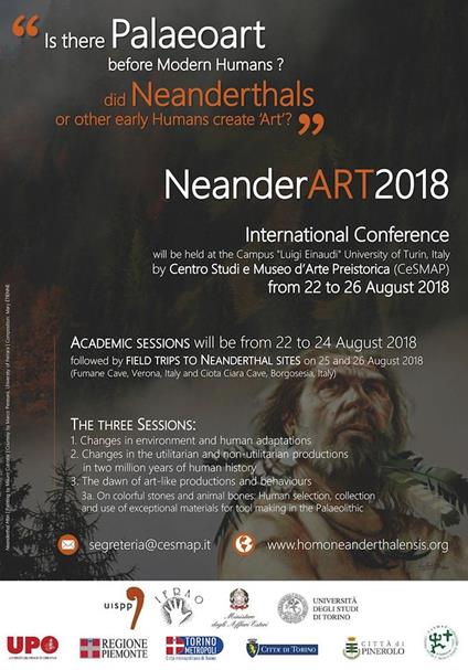 NeanderArt 2018. Proceedings. Is there palaeoart before modern humans? Did Neanderthals or other early humans create «art»? - copertina