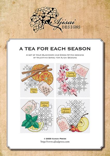 A tea for each season. Cross stitch and blackwork designs - Valentina Sardu - copertina
