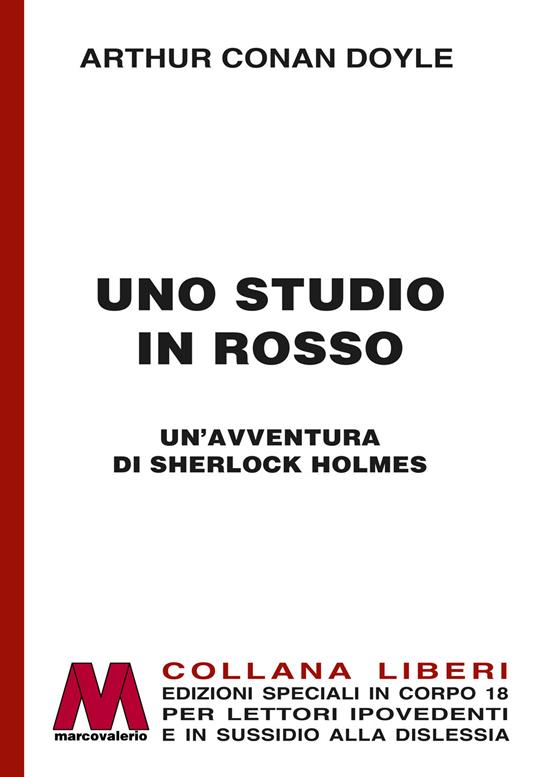 Uno studio in rosso. Un'avventura di Sherlock Holmes. Ediz. per ipovedenti - Arthur Conan Doyle - copertina