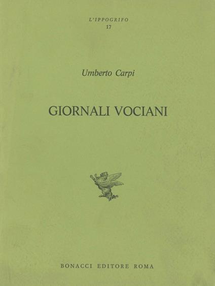 Giornali vociani - Umberto Carpi - copertina