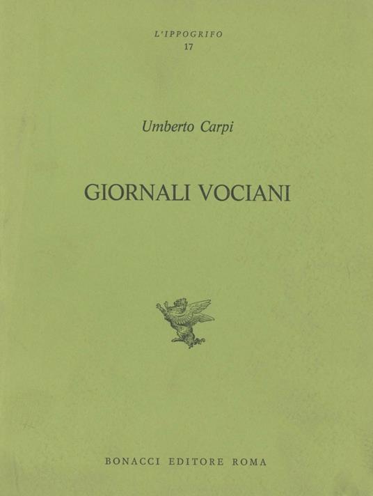 Giornali vociani - Umberto Carpi - copertina