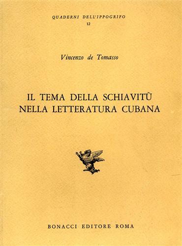 Il tema della schiavitù nella letteratura cubana - Vincenzo De Tomasso - copertina