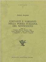 Costanti e varianti nella poesia italiana del Novecento