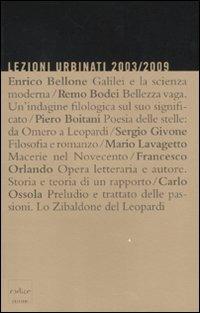 Lezioni urbinati 2003/2009 - copertina