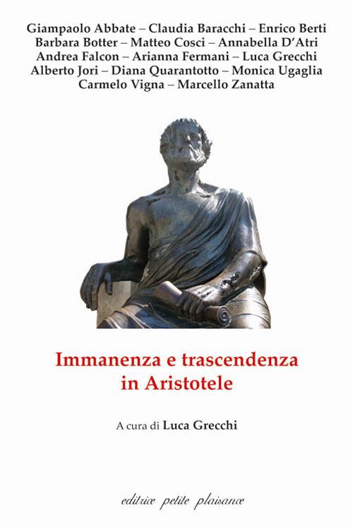 Immanenza e trascendenza in Aristotele - copertina