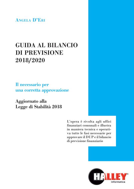 Guida al bilancio di previsione 2018-2020 - Angela D'Eri - copertina