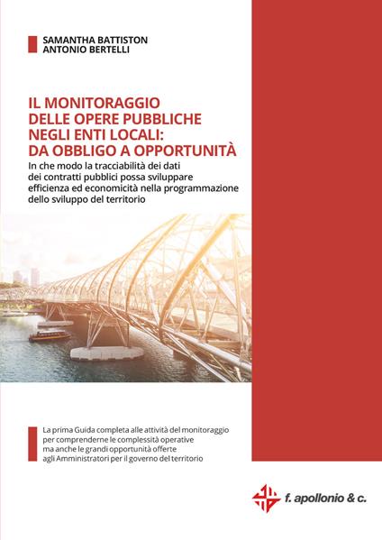 Il monitoraggio delle opere pubbliche negli enti locali: da obbligo a opportunità - Samantha Battiston,Antonio Bertelli - copertina