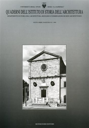 Quaderni dell'Istituto di storia dell'architettura. Nuova serie. Vol. 24 - copertina