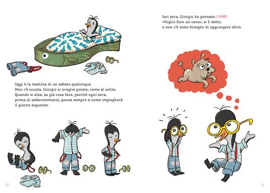 Giorgio super pinguino costruisce Aldo, cane cartonato - Sabine Lemire - 2