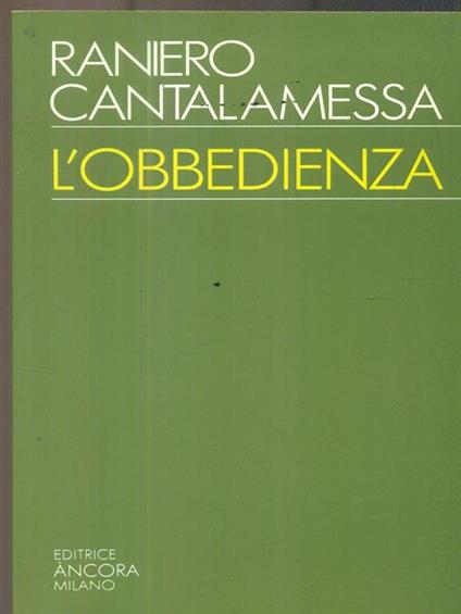 L' obbedienza - Raniero Cantalamessa - copertina