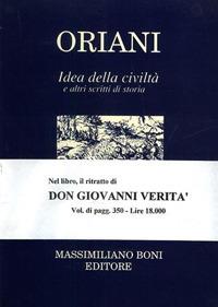 Idea della civiltà ed altri scritti di storia - Alfredo Oriani - copertina