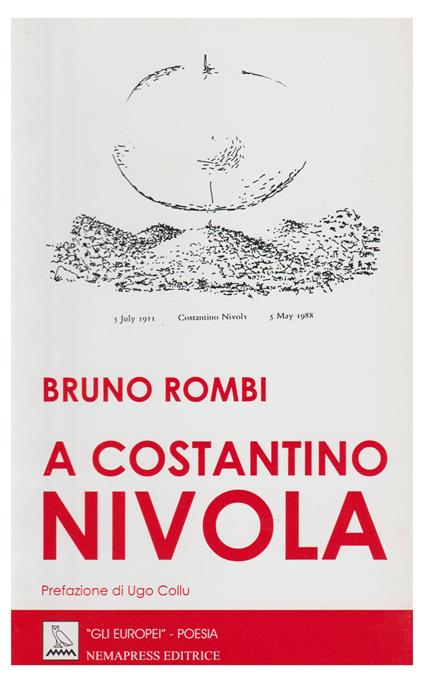 A Costantino Nivola. Testo inglese a fronte - Bruno Rombi - copertina