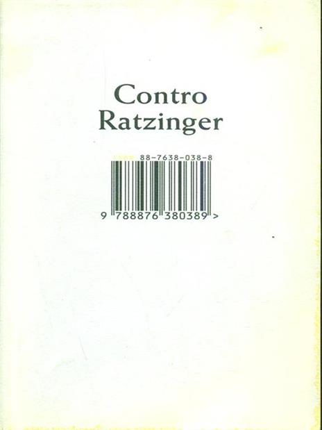 Contro Ratzinger - copertina