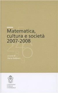 Matematica, cultura e società 2007-2008 - copertina