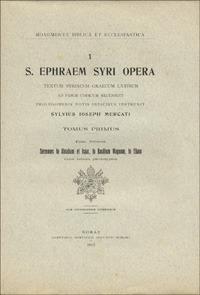 Ephraem Syri opera - Silvio G. Mercati - copertina