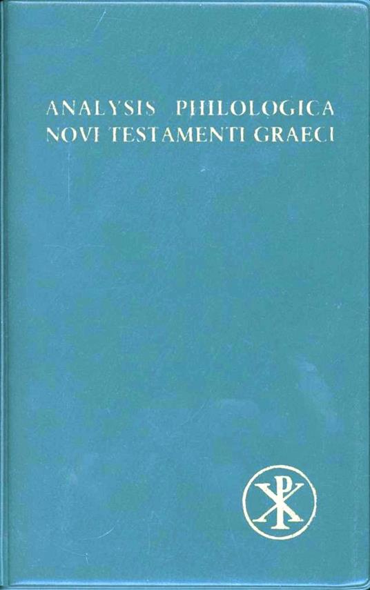 Analysis philologica Novi Testamenti graeci - Max Zerwick - copertina