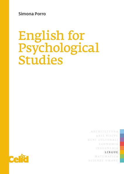English for psychological studies - Simona Porro - copertina