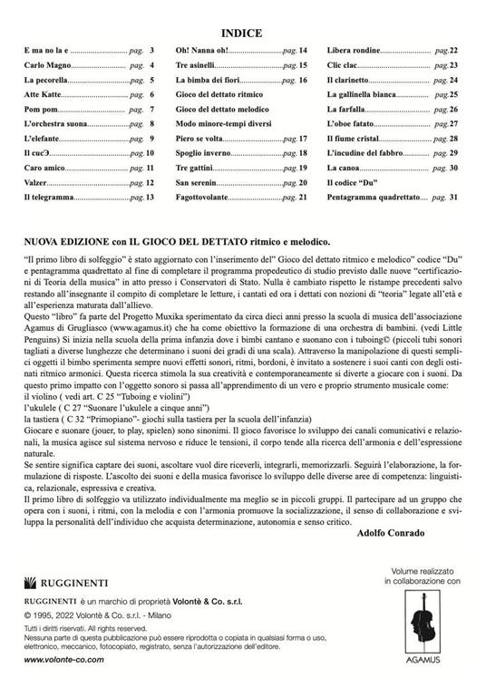 Il primo libro di solfeggio. In doppio pentagramma per chi suona il flauto, la chitarra, il violino. Livello preparatorio. Vol. A - Giovanni D'Alessandro,Ester Tonda - 2
