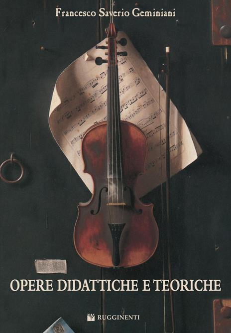 Opere didattiche e teoriche - Francesco Geminiani - copertina