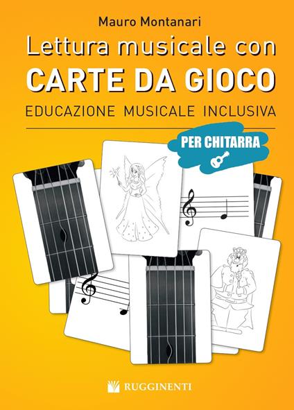 Lettura musicale con carte da gioco per chitarra. Con Carte - Mauro Montanari - copertina