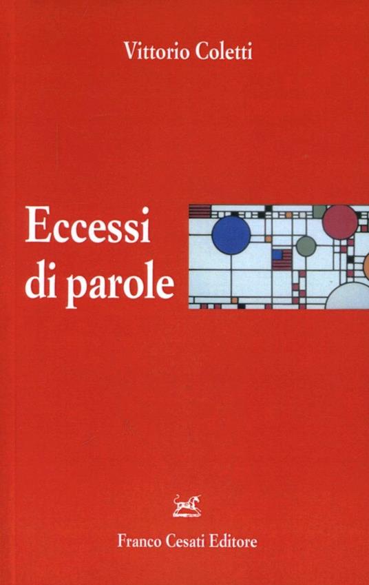 Eccessi di parole - Vittorio Coletti - copertina