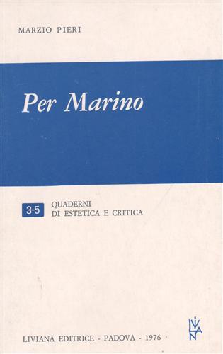 Per Marino - Marzio Pieri - copertina