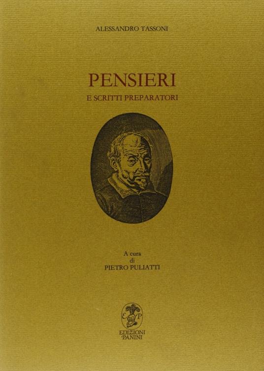 Pensieri e scritti preparatori - Alessandro Tassoni - copertina