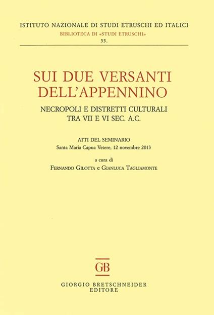 Sui due versanti dell'Appennino. Necropoli e distretti culturali tra VII e VI sec. a.C. Atti del seminario (Santa Maria Capua Vetere, 12 novembre 2013) - copertina