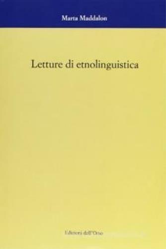Letture di etnolinguistica - Marta Maddalon - copertina