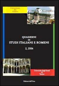 Quaderni di studi italiani e romeni (2006). Vol. 2 - copertina