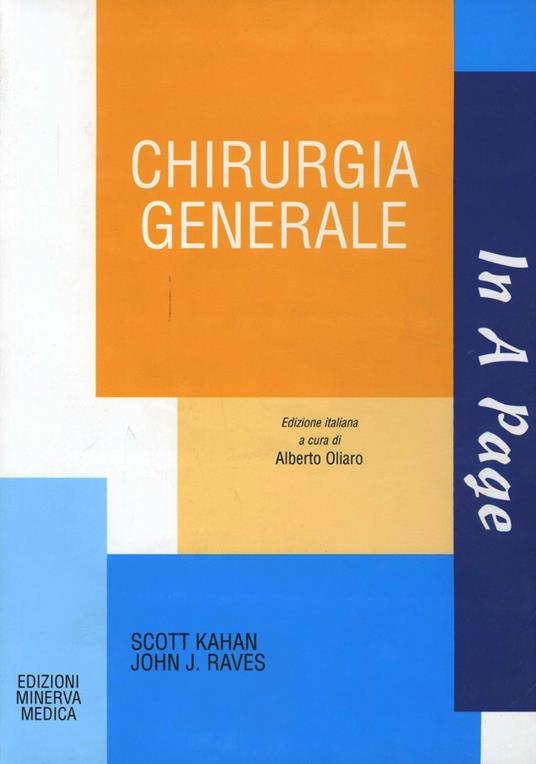 Chirurgia generale - Scott Kahan,John J. Raves - copertina