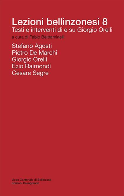 Lezioni bellinzonesi. Vol. 8 - copertina