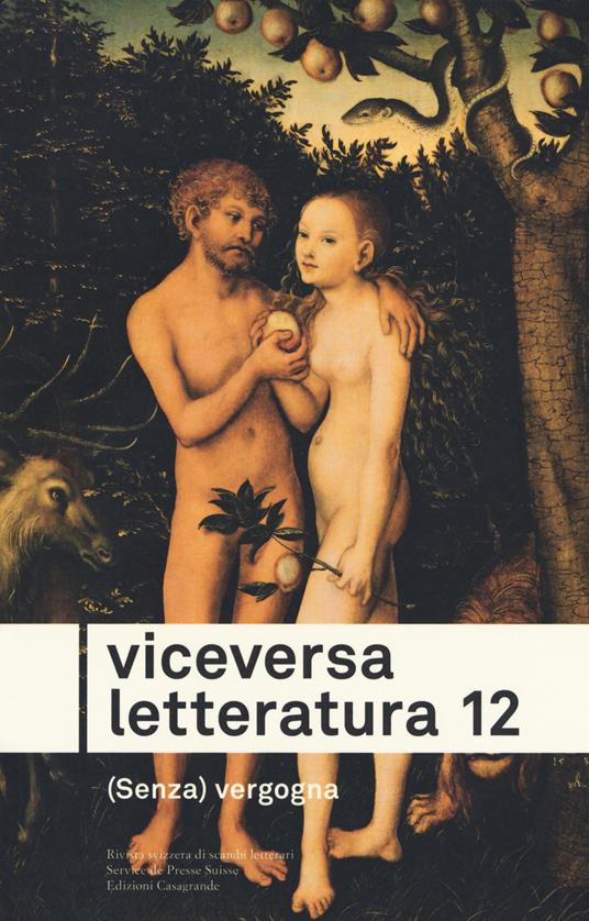 Viceversa letteratura. Vol. 12: (Senza) vergogna - copertina