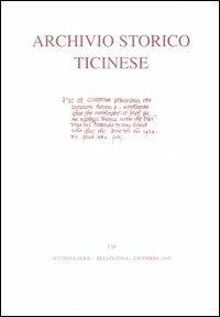 Archivio storico ticinese. Vol. 138: Seconda serie. Dicembre 2005 - copertina