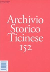 Archivio storico ticinese. Vol. 152 - copertina